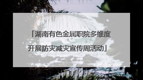 湖南有色金属职院多维度开展防灾减灾宣传周活动