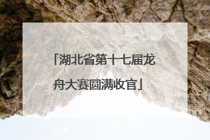 湖北省第十七届龙舟大赛圆满收官