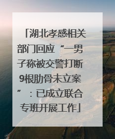 湖北孝感相关部门回应“一男子称被交警打断9根肋骨未立案”：已成立联合专班开展工作
