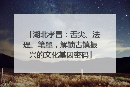湖北孝昌：舌尖、法理、笔墨，解锁古镇振兴的文化基因密码