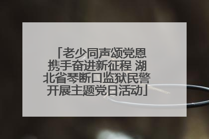 老少同声颂党恩 携手奋进新征程 湖北省琴断口监狱民警开展主题党日活动