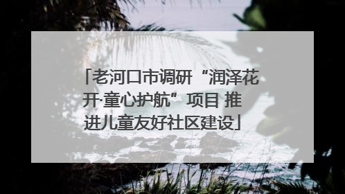 老河口市调研“润泽花开·童心护航”项目 推进儿童友好社区建设
