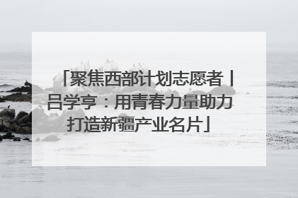 聚焦西部计划志愿者丨吕学亨：用青春力量助力打造新疆产业名片