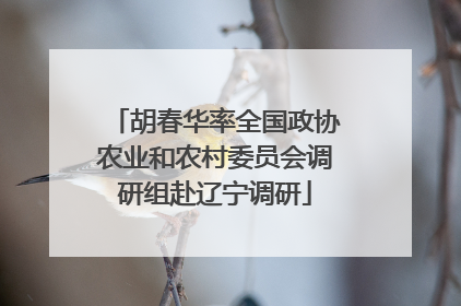 胡春华率全国政协农业和农村委员会调研组赴辽宁调研