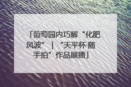 葡萄园内巧解“化肥风波”｜“天平杯·随手拍”作品展播