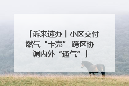 诉来速办丨小区交付燃气“卡壳” 跨区协调内外“通气”