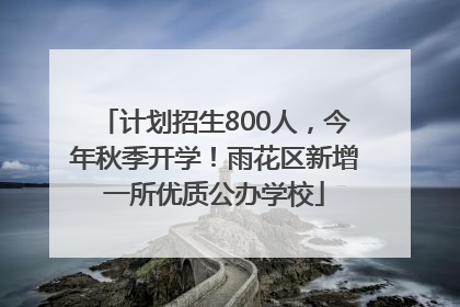 计划招生800人，今年秋季开学！雨花区新增一所优质公办学校