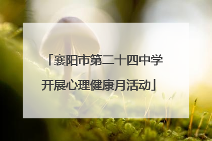 襄阳市第二十四中学开展心理健康月活动