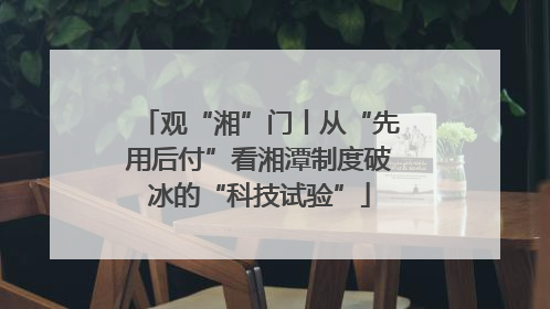 观“湘”门丨从“先用后付”看湘潭制度破冰的“科技试验”