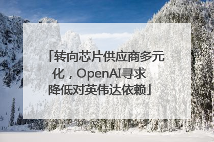 转向芯片供应商多元化，OpenAI寻求降低对英伟达依赖