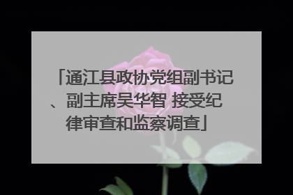 通江县政协党组副书记、副主席吴华智 接受纪律审查和监察调查