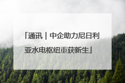 通讯｜中企助力尼日利亚水电枢纽重获新生