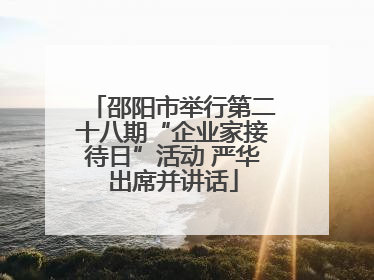 邵阳市举行第二十八期“企业家接待日”活动 严华出席并讲话