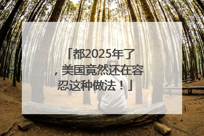 都2025年了，美国竟然还在容忍这种做法！