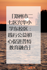 郑州市二七区兴华小学东校区：践行公益初心促进普特教育融合