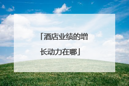 酒店业绩的增长动力在哪