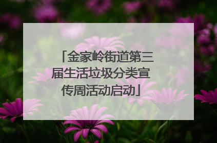 金家岭街道第三届生活垃圾分类宣传周活动启动