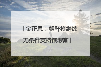 金正恩：朝鲜将继续无条件支持俄罗斯