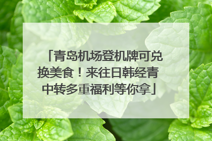 青岛机场登机牌可兑换美食！来往日韩经青中转多重福利等你拿