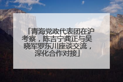 青海党政代表团在沪考察，陈吉宁龚正与吴晓军罗东川座谈交流，深化合作对接