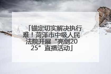 锚定切实解决执行难！菏泽市中级人民法院开展“亮剑2025”直播活动