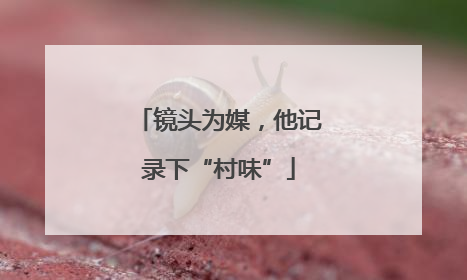 镜头为媒，他记录下“村味”