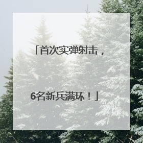 首次实弹射击，6名新兵满环！