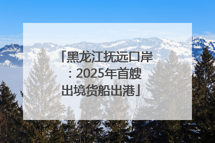 黑龙江抚远口岸：2025年首艘出境货船出港