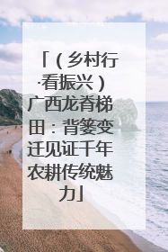 （乡村行·看振兴）广西龙脊梯田：背篓变迁见证千年农耕传统魅力