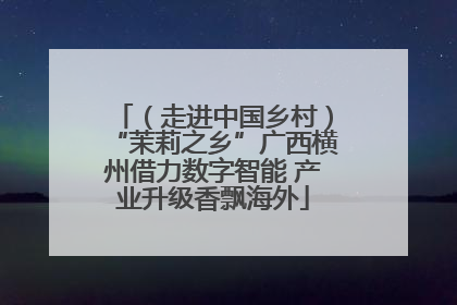 （走进中国乡村）“茉莉之乡”广西横州借力数字智能 产业升级香飘海外