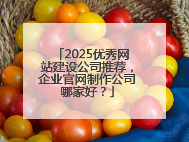 2025优秀网站建设公司推荐，企业官网制作公司哪家好？