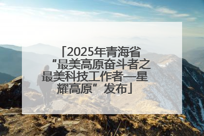 2025年青海省“最美高原奋斗者之最美科技工作者—星耀高原”发布