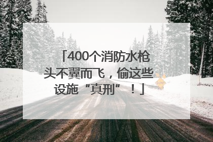 400个消防水枪头不翼而飞，偷这些设施“真刑”！